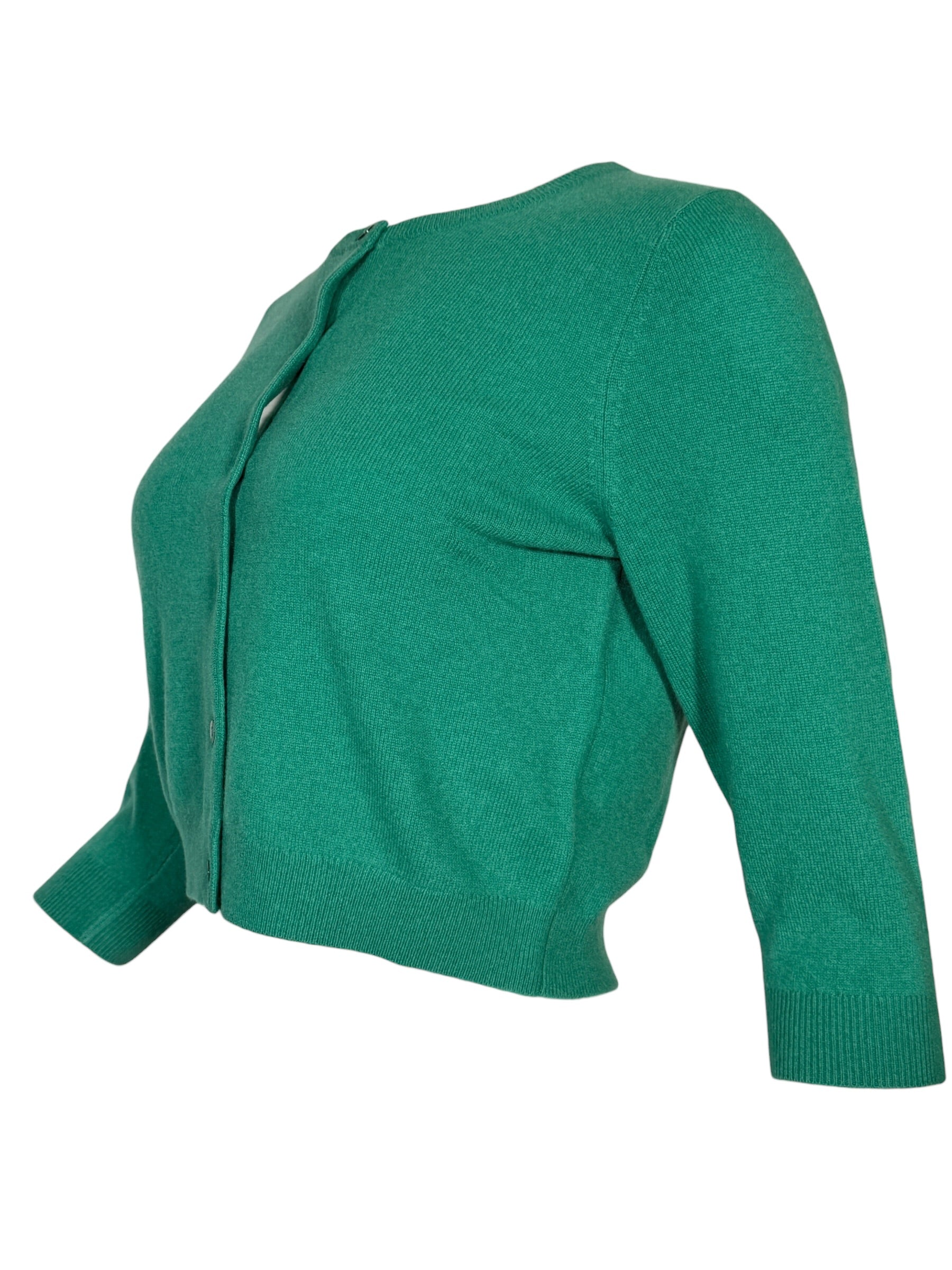 REPEAT CASHMERE CARDIGAN - GREEN