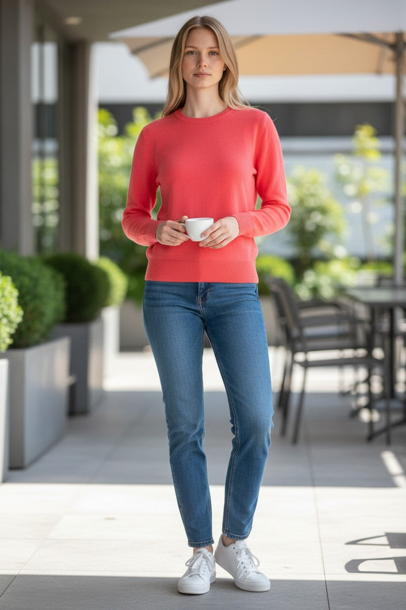 REPEAT CASHMERE PULLOVER - CANDY
