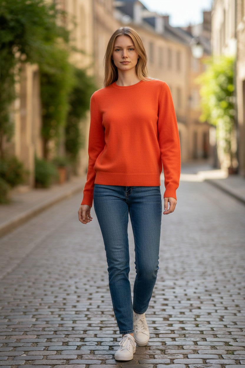 REPEAT CASHMERE PULLOVER - SODA