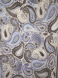 19ANDREA'S47 CASHMERE & SILK SCARF - NAVY PAISLEY