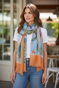 19ANDREA'S47 CASHMERE & SILK SCARF - CAPRI