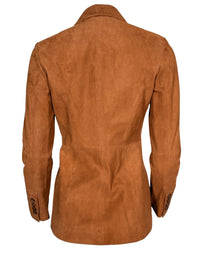 VIA MASINI 80 WOMEN'S SUEDE BLAZER - CUOIO