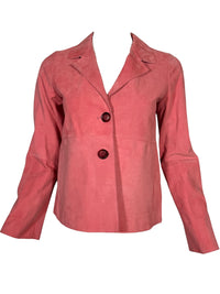 VIA MASINI 80 WOMEN'S SUEDE JACKET - PEONIA
