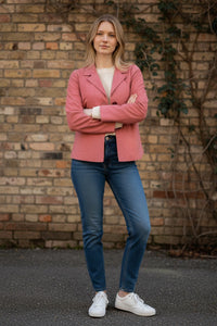VIA MASINI 80 WOMEN'S SUEDE JACKET - PEONIA