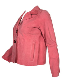 VIA MASINI 80 WOMEN'S SUEDE JACKET - PEONIA