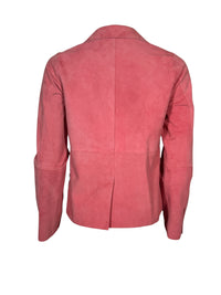 VIA MASINI 80 WOMEN'S SUEDE JACKET - PEONIA