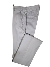 VIA MASINI 80 WOMEN'S FRINGE BOTTOM TROUSER - LIGHT BLUE