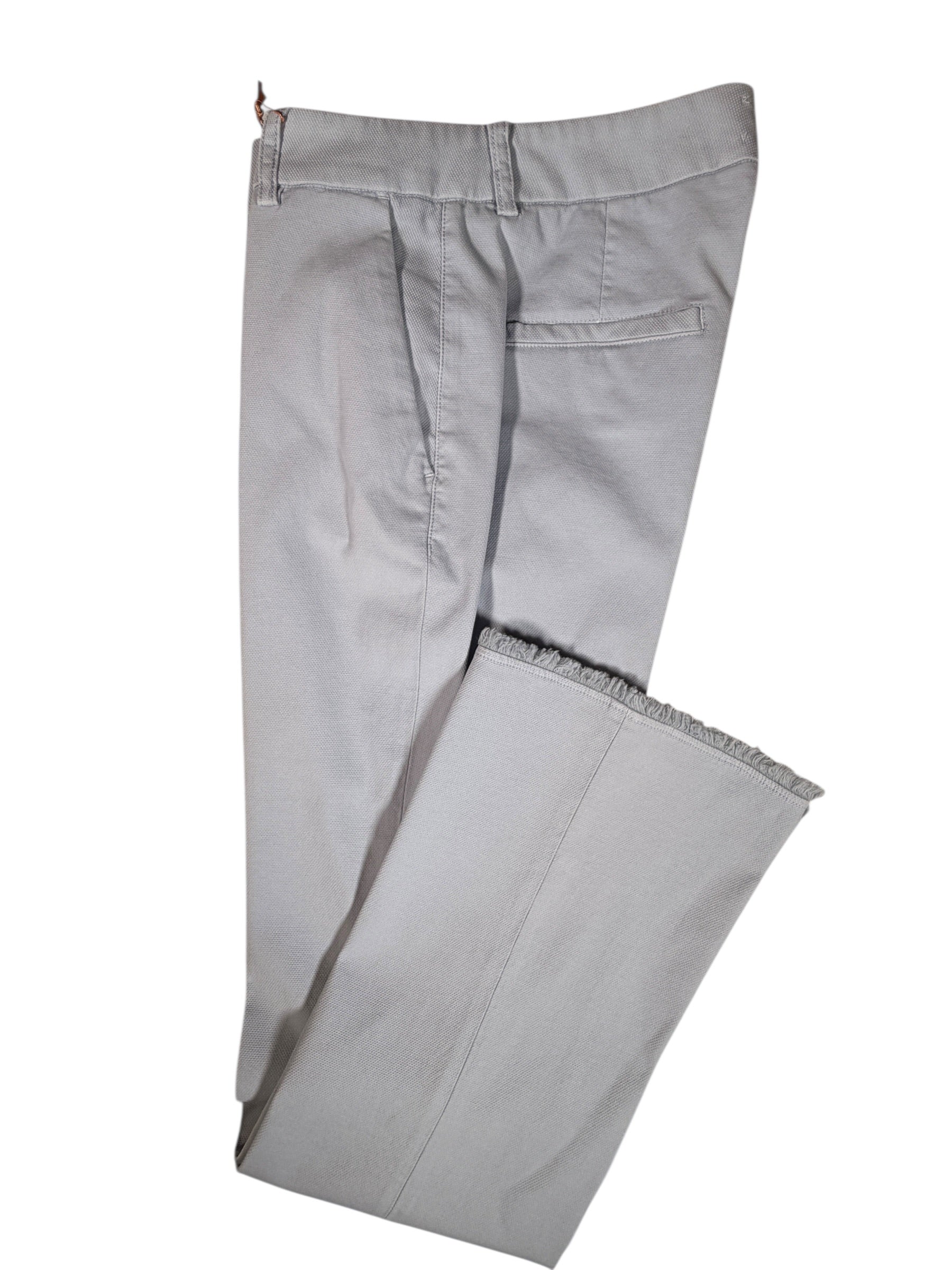 VIA MASINI 80 WOMEN'S FRINGE BOTTOM TROUSER - LIGHT BLUE