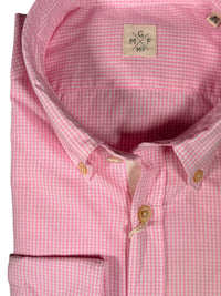 GMF 965 MEN'S COTTON SPORT SHIRT - PINK MICRO CHECK