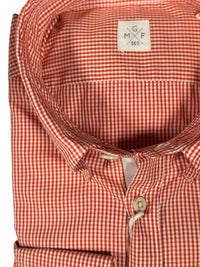 GMF 965 MEN'S COTTON SPORT SHIRT - ORANGE MICRO CHECK