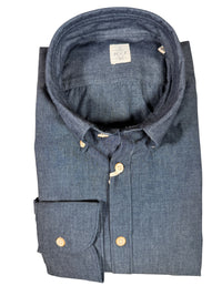 GMF 965 MEN'S DENIM SPORT SHIRT - DARK BLUE WASH