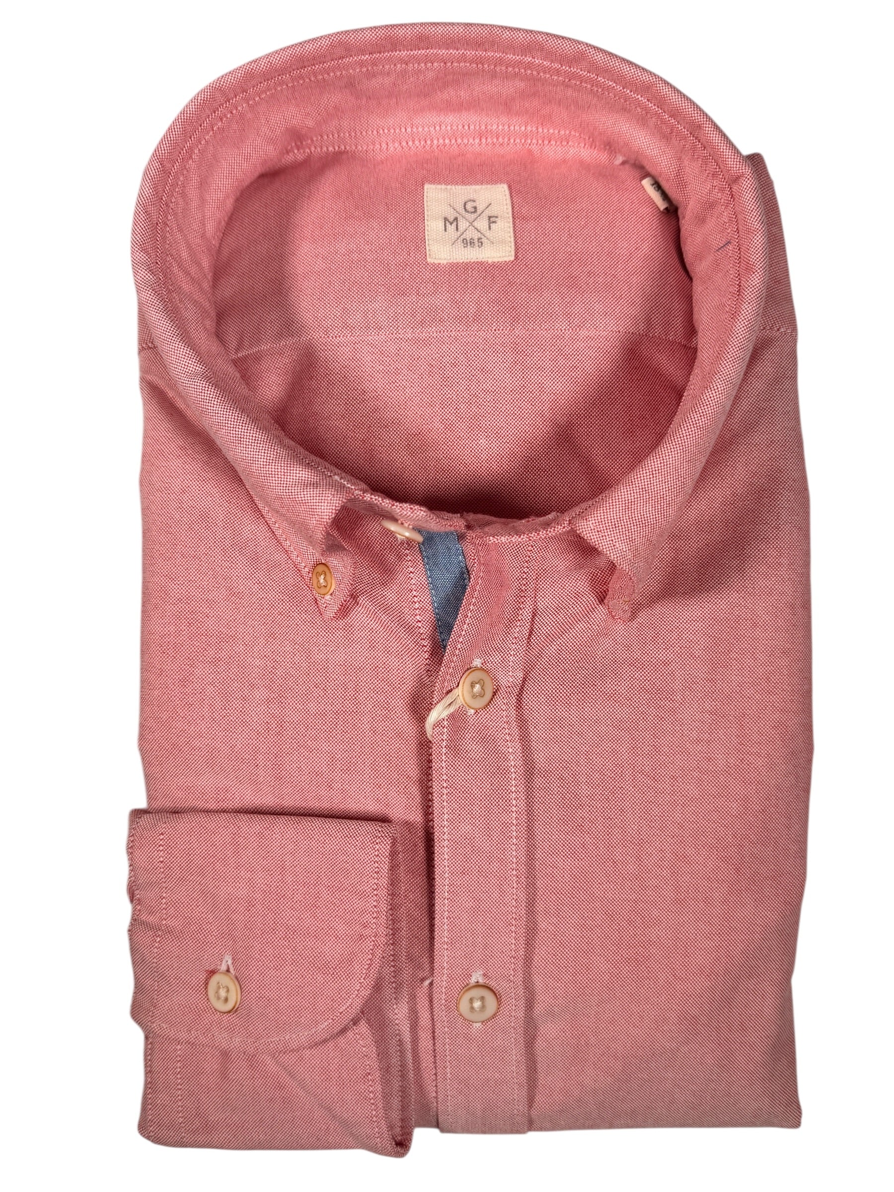GMF 965 MEN'S COTTON SPORT SHIRT - RED SUMMER OXFORD