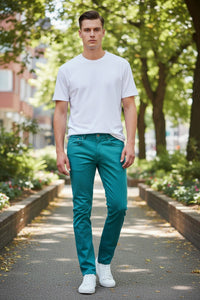 PT TORINO MEN'S 5-POCKET PANT - PETROLIO