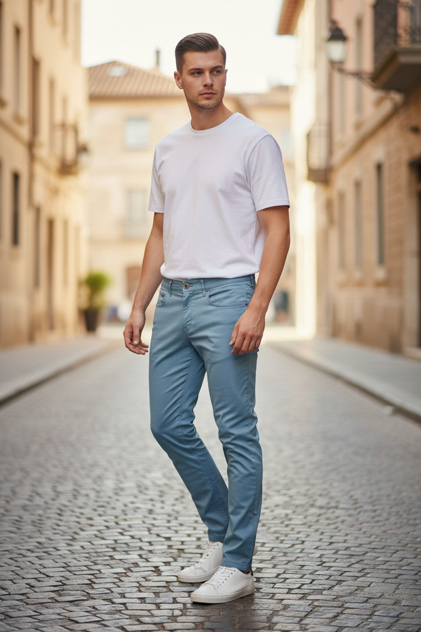 PT TORINO MEN'S 5-POCKET PANT - SKY
