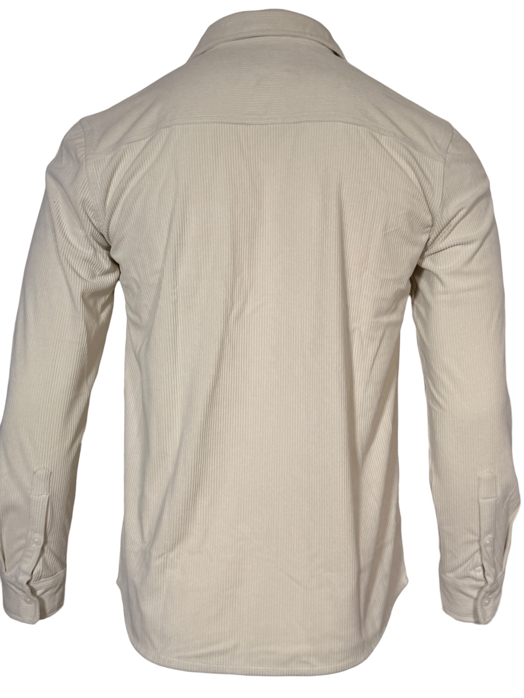 GEORG ROTH MEN'S STRETCH CORDUROY SHIRT JACKET - EGGSHELL
