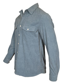GEORG ROTH MEN'S STRETCH CORDUROY SHIRT JACKET - LIGHT BLUE