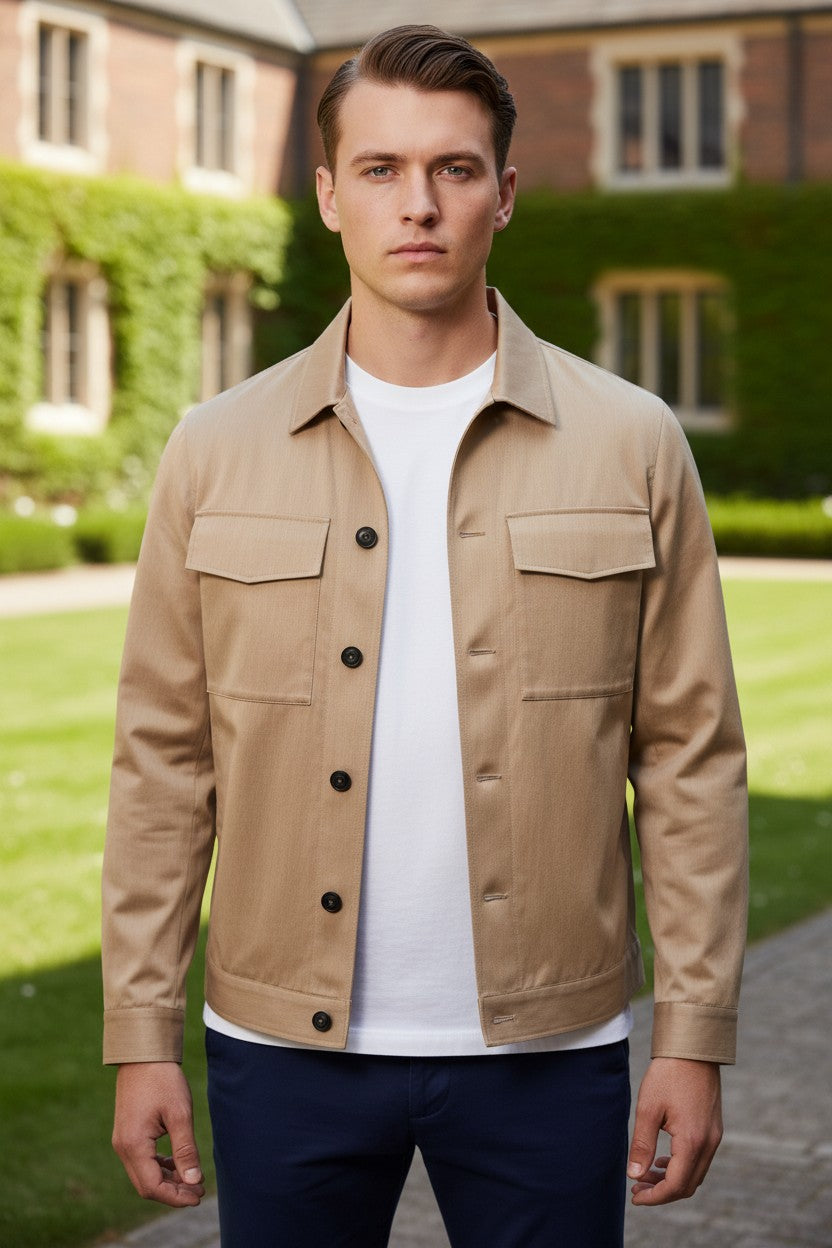 L.B.M. 1911 COTTON JACKET - BEIGE MELANGE