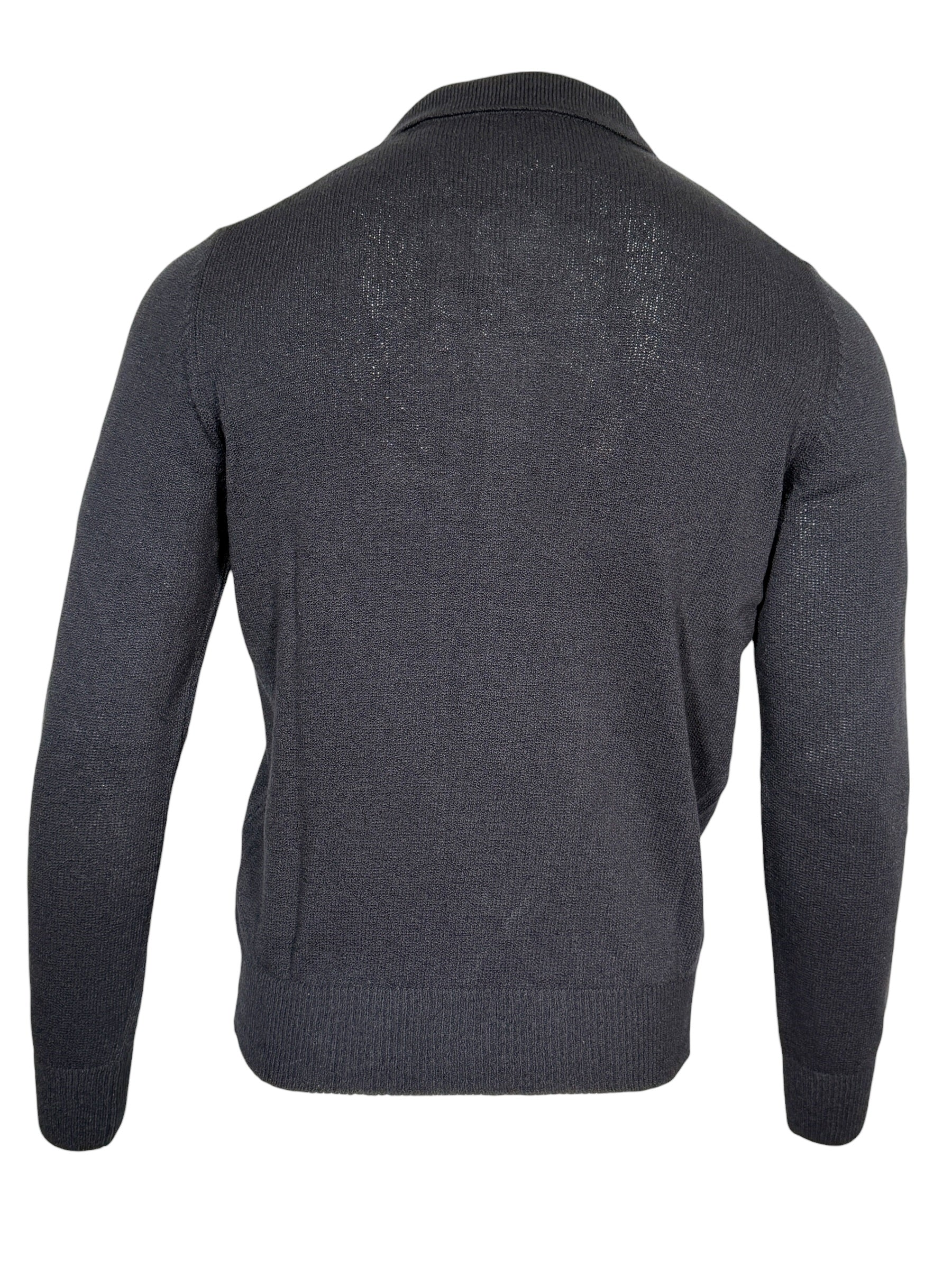 BUTTON DOWN COTTON/CASHMERE CARDIGAN - NAVY