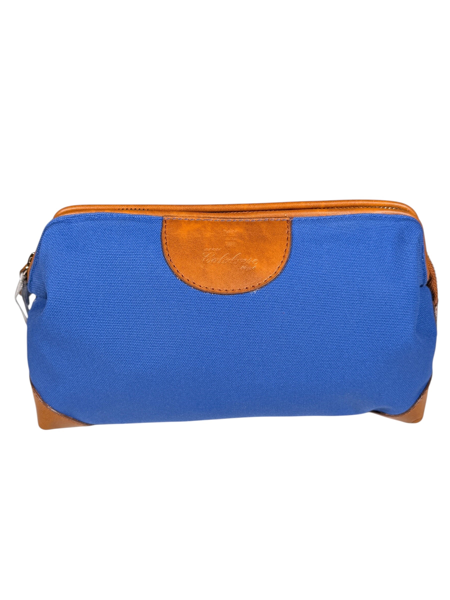CALABRESE 1924 HINGE TOP BEAUTY CASE - ROYAL BLUE