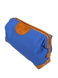 CALABRESE 1924 HINGE TOP BEAUTY CASE - ROYAL BLUE