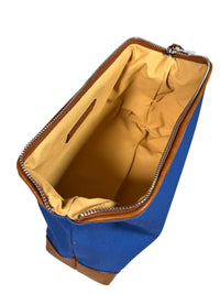 CALABRESE 1924 HINGE TOP BEAUTY CASE - ROYAL BLUE