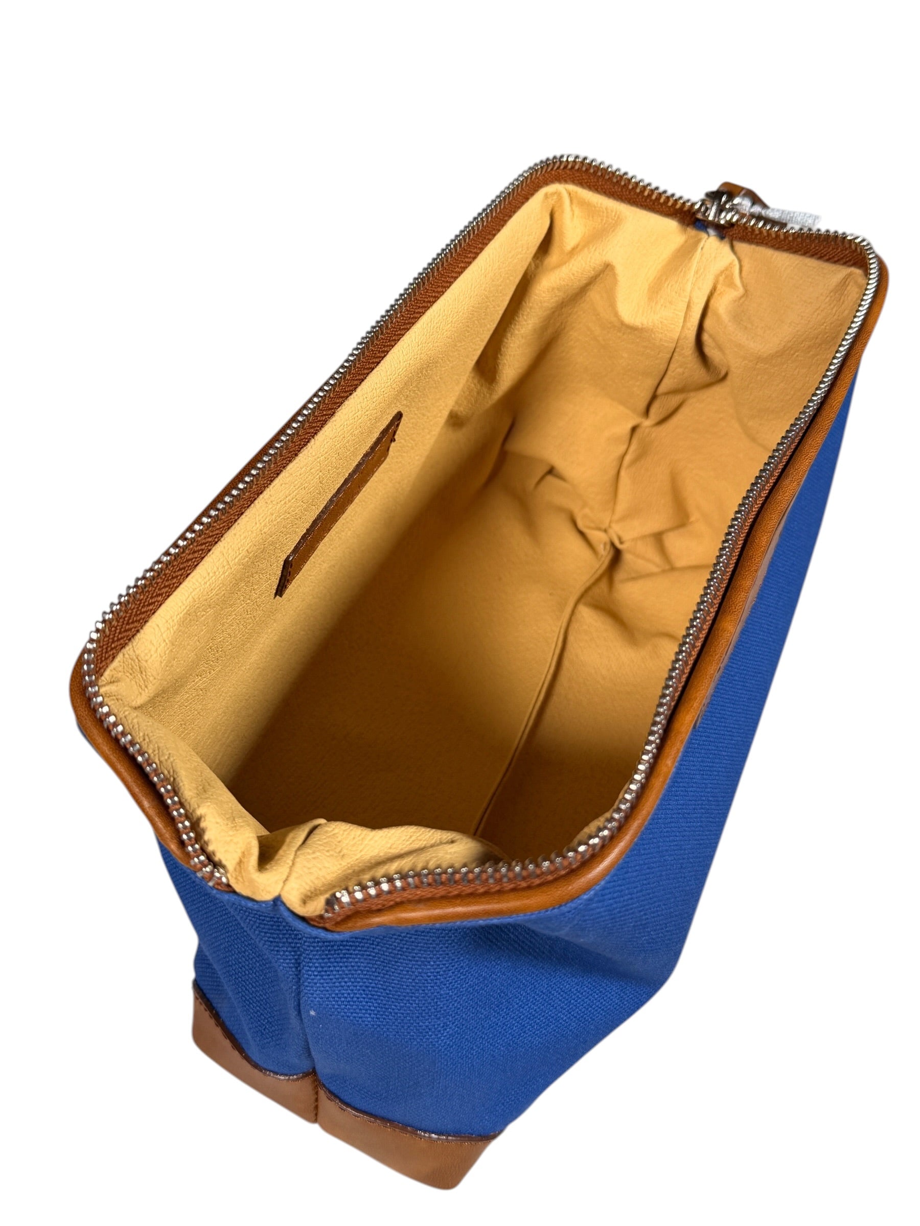 CALABRESE 1924 HINGE TOP BEAUTY CASE - ROYAL BLUE