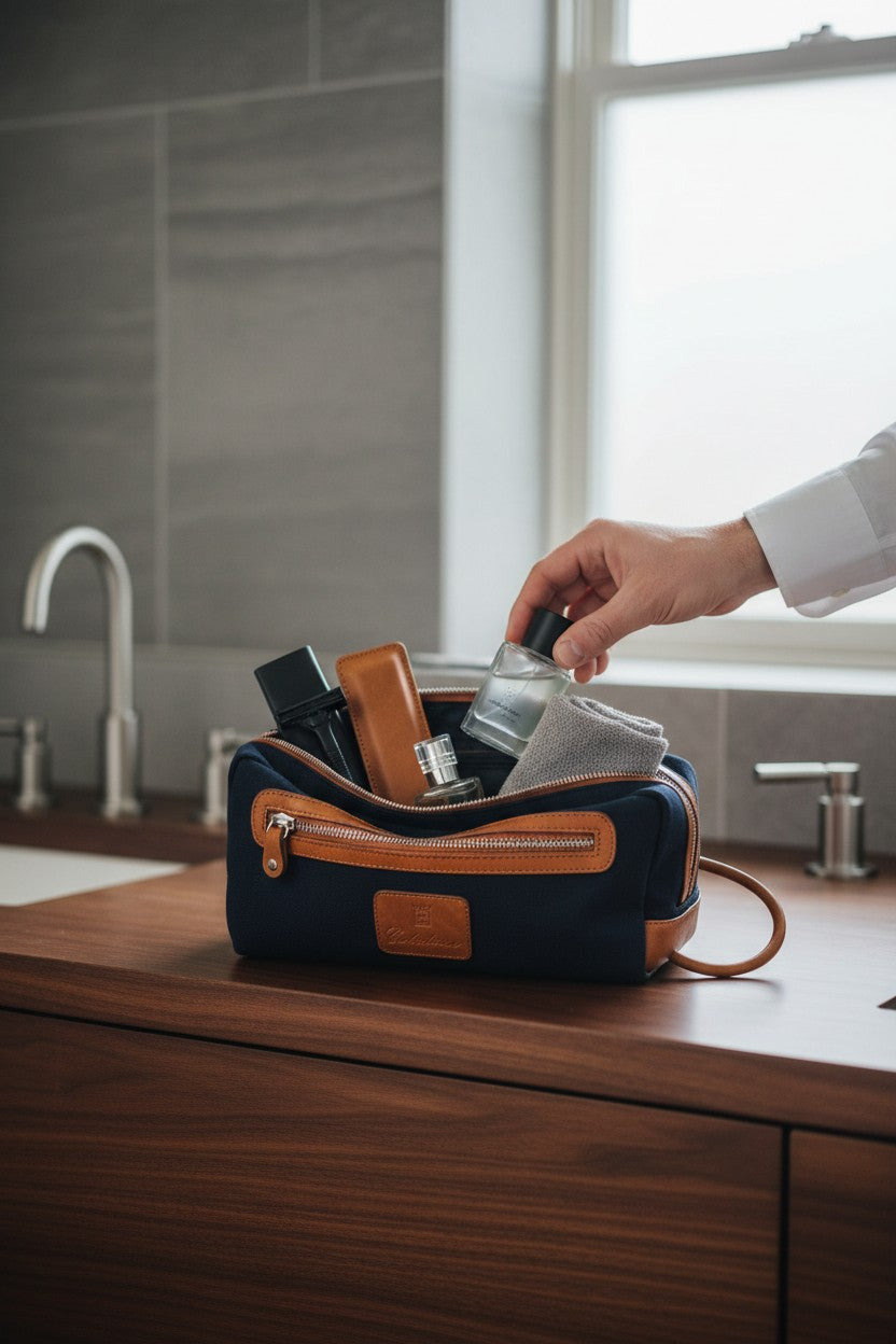 CALABRESE 1924 TOILETRY BAG - DARK NAVY