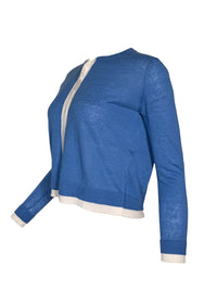 ROSSO 35 CARDIGAN - BLUE WITH WHITE TRIM