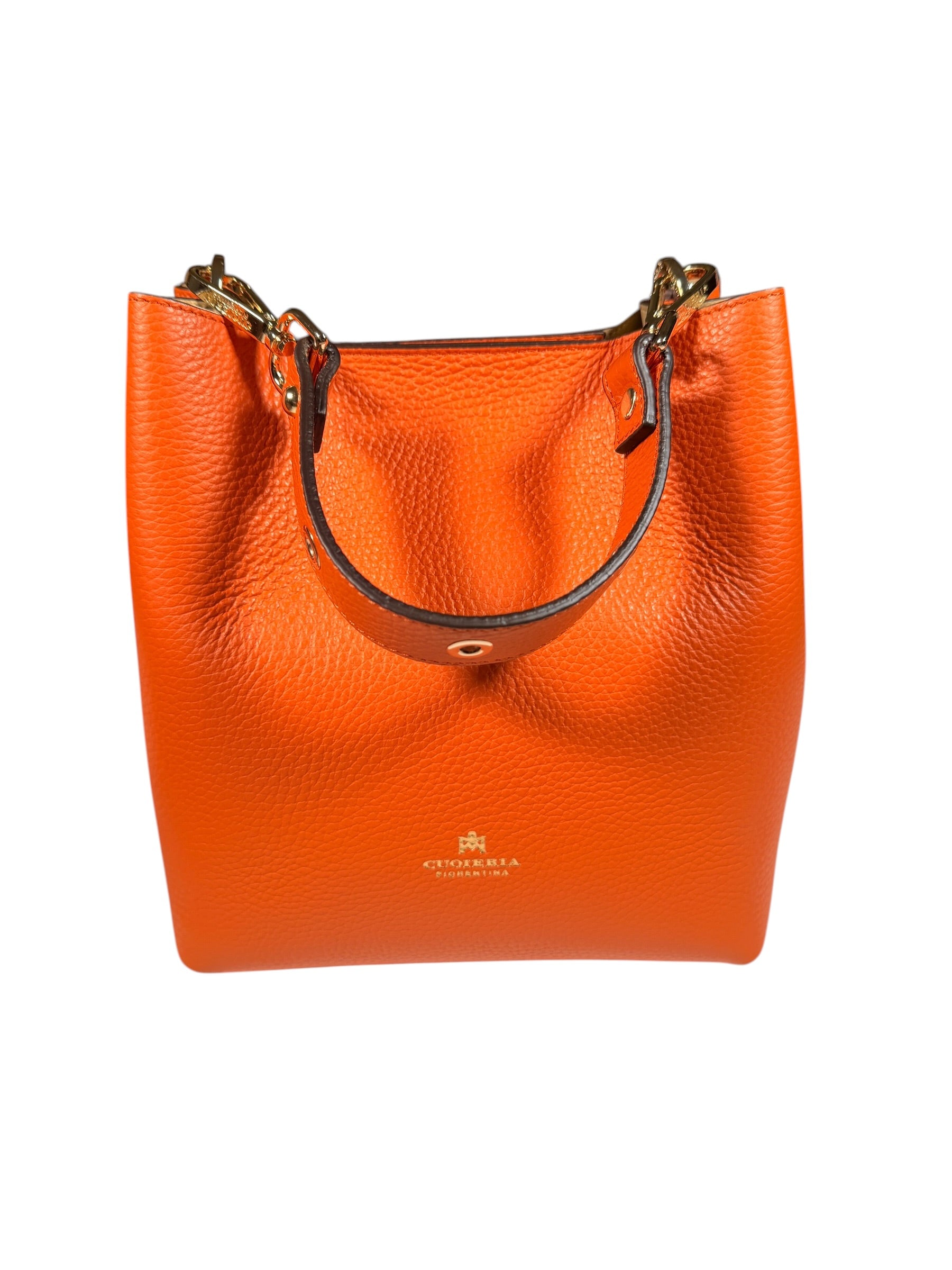 CUOIERIA FIORENTINA CANDY SMALL BUCKET BAG - ORANGE