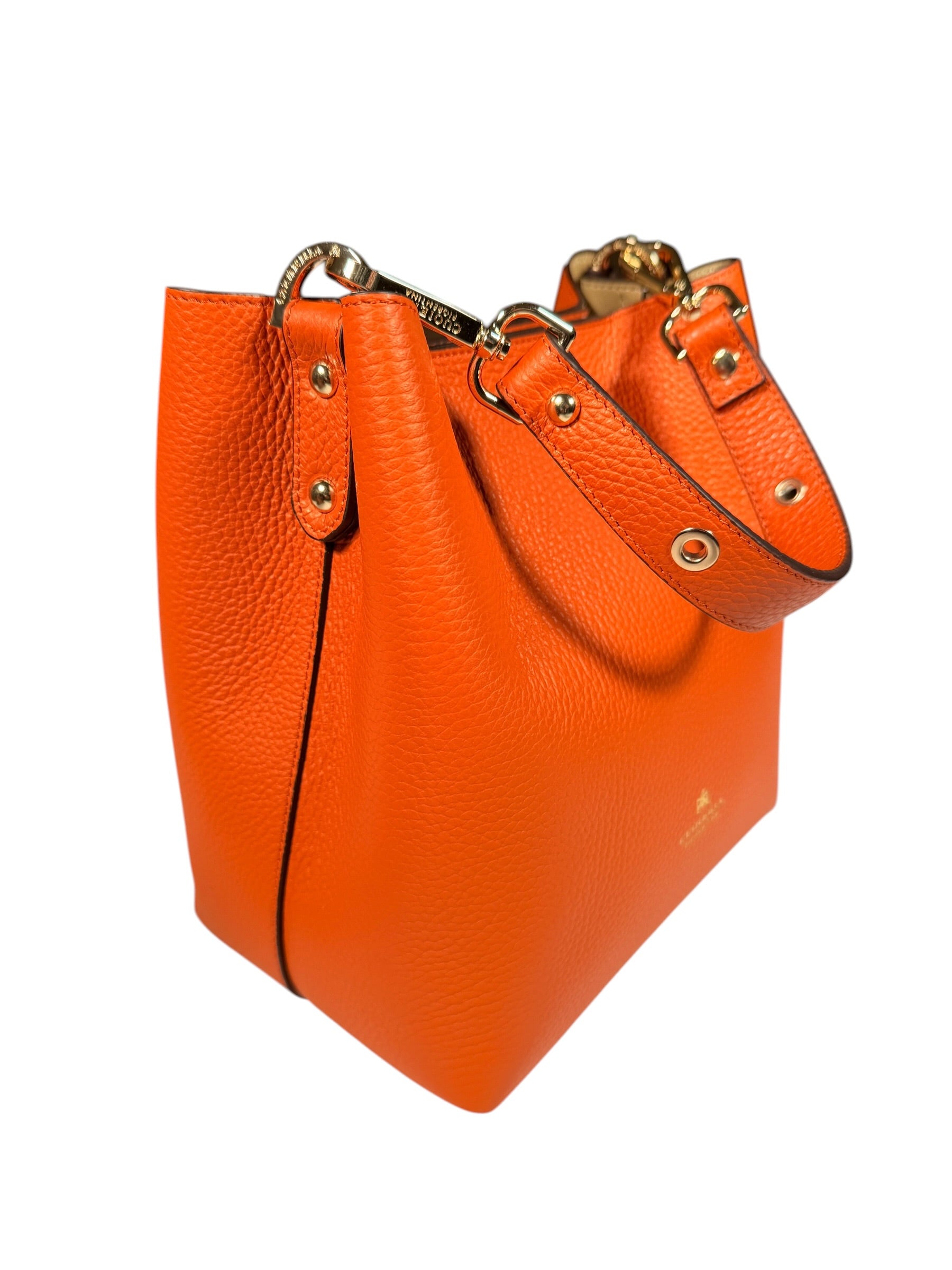 CUOIERIA FIORENTINA CANDY SMALL BUCKET BAG - ORANGE
