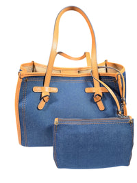 GIANNI CHIARINI DENIM TOTE - BLUE