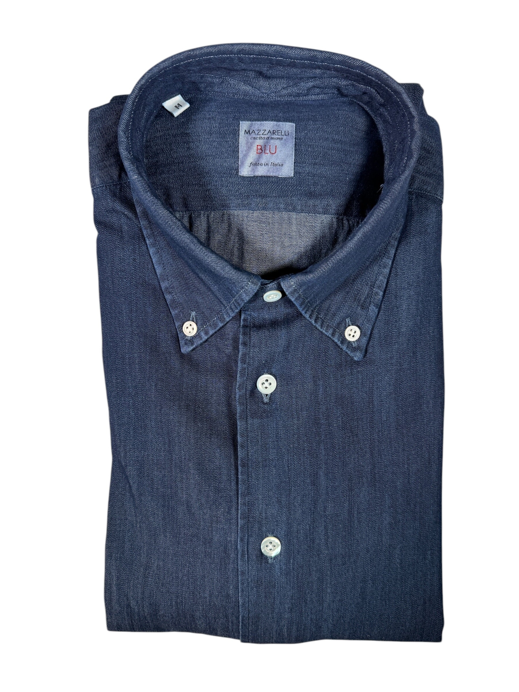 MAZZARELLI SPORT SHIRT - DARK BLUE DENIM