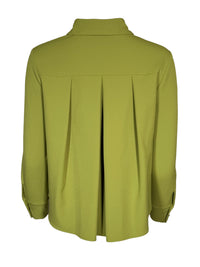 ESTELLE AND FINN CROP PLEAT BACK SHIRT - FERN