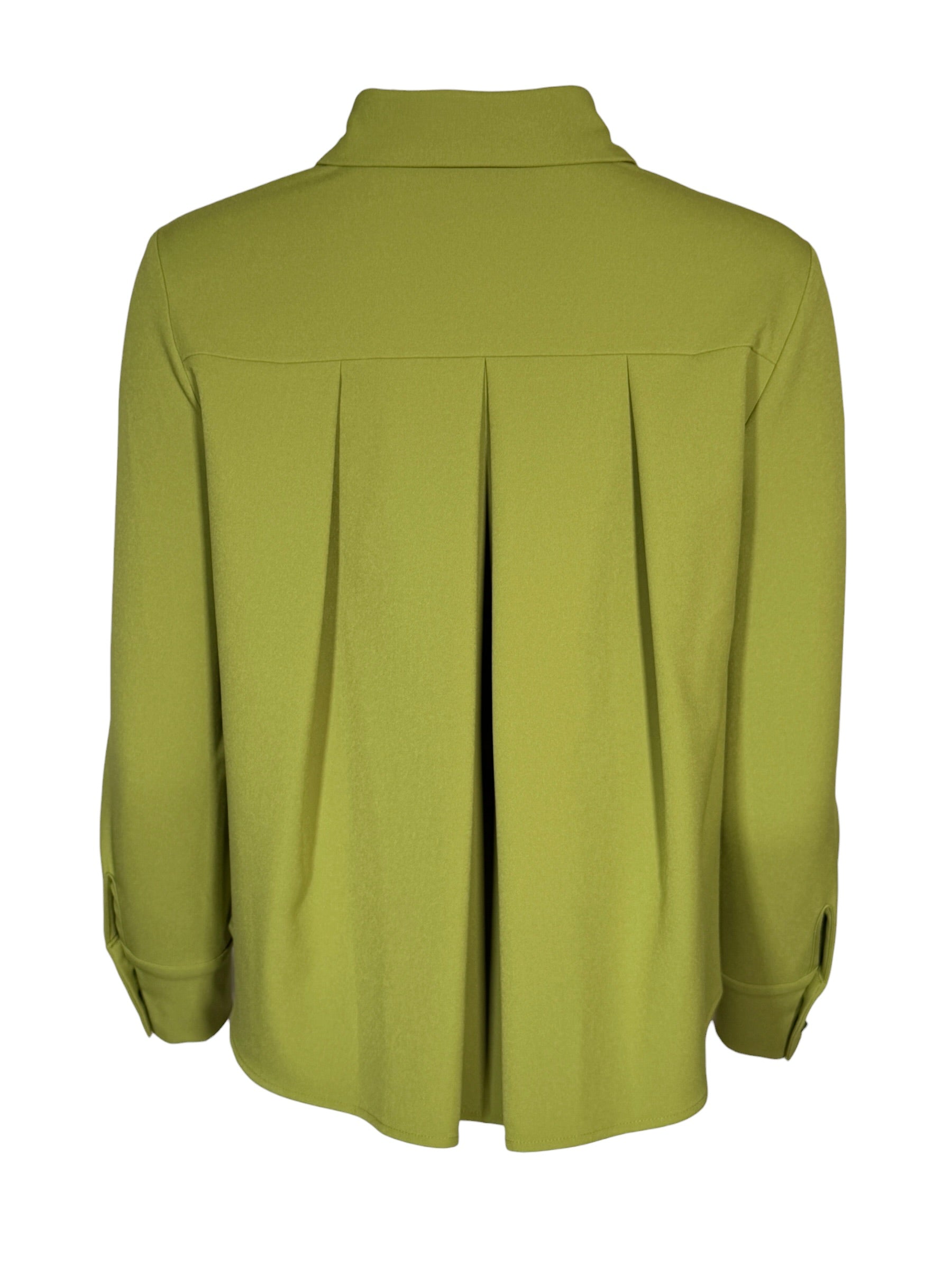 ESTELLE AND FINN CROP PLEAT BACK SHIRT - FERN