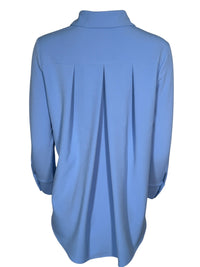 ESTELLE AND FINN PLEAT BACK SHIRT - CORNFLOWER BLUE
