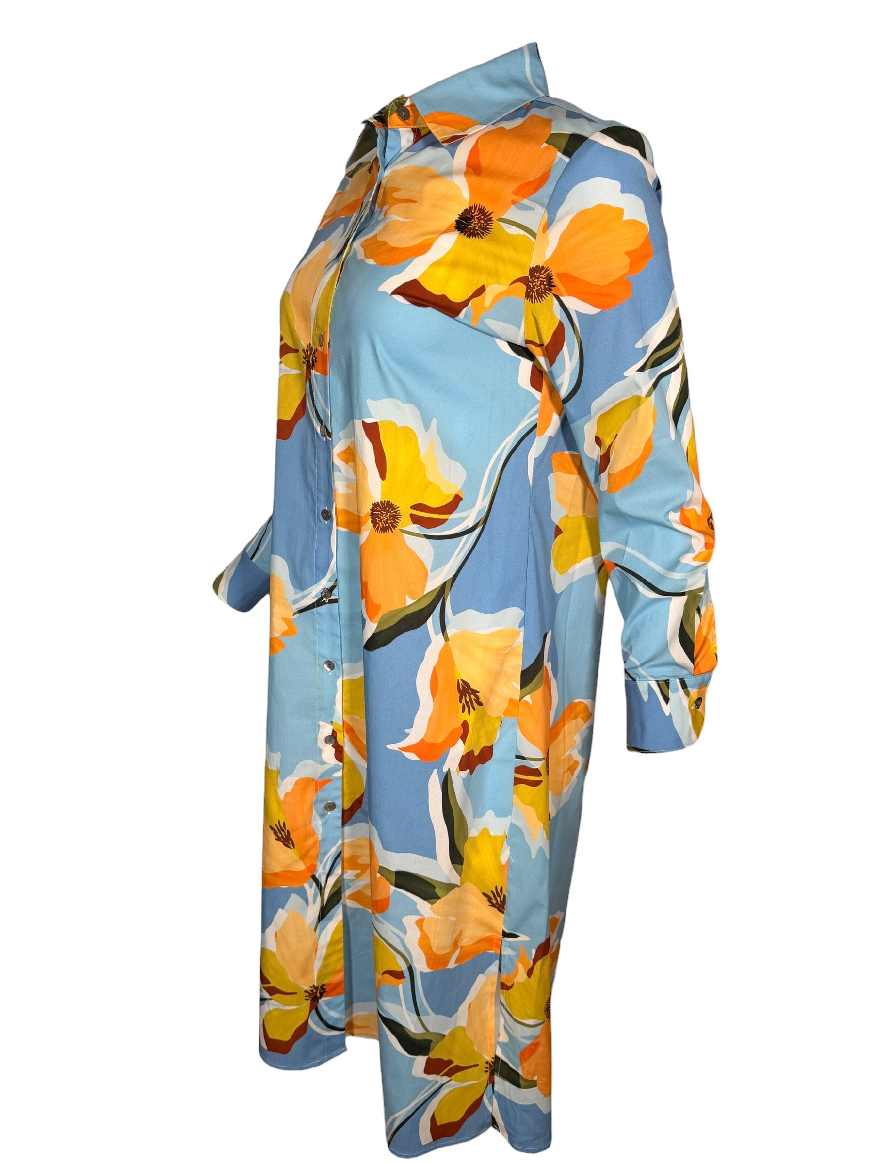 ESTELLE AND FINN SHIRT DRESS - TAHITI FLORAL