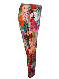ESTELLE AND FINN FRONT ZIP ANKLE PANT - MULTI FLORAL