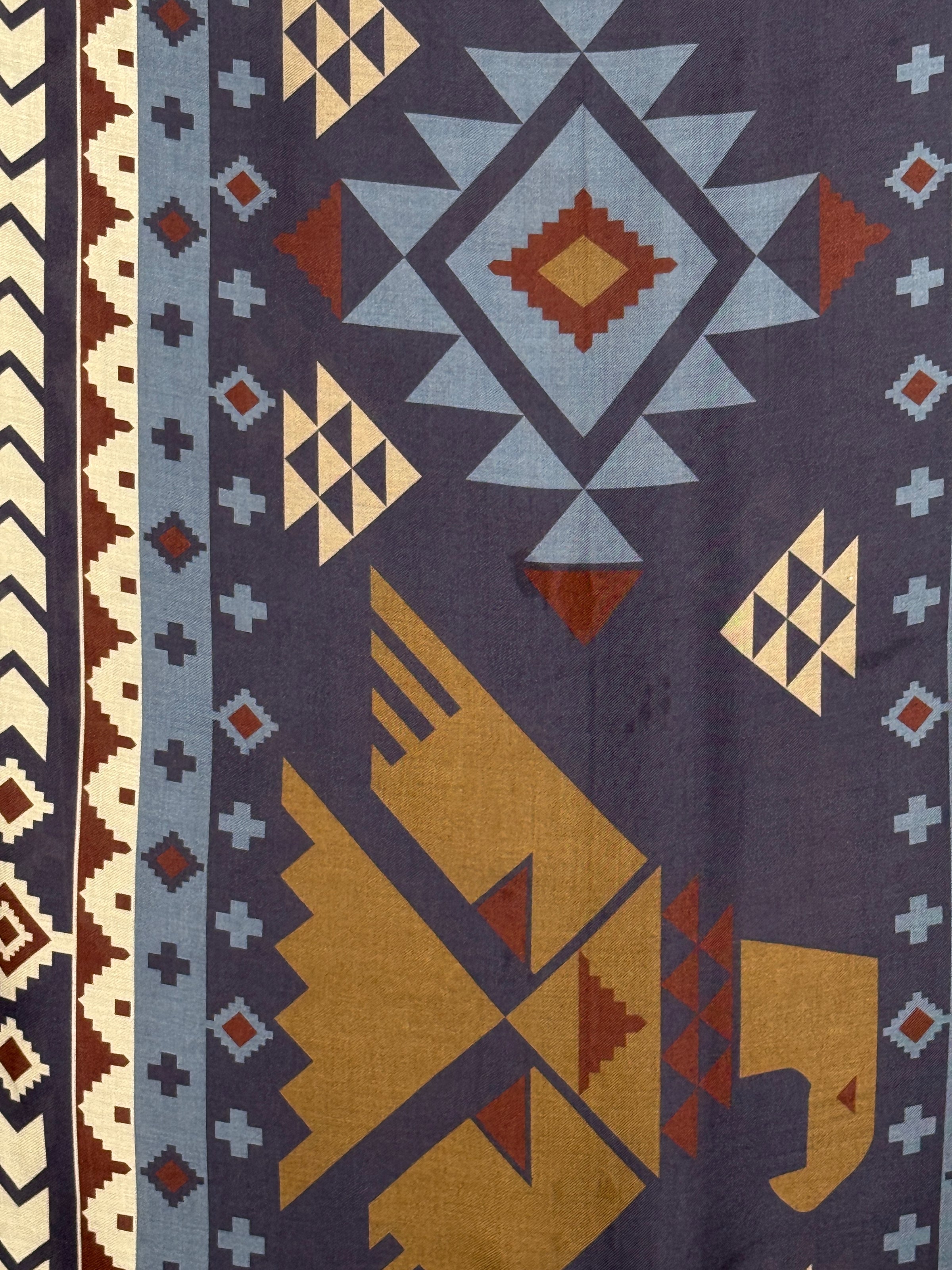 CALABRESE 1924 CASHMERE BLEND SCARF - BLUE EAGLE