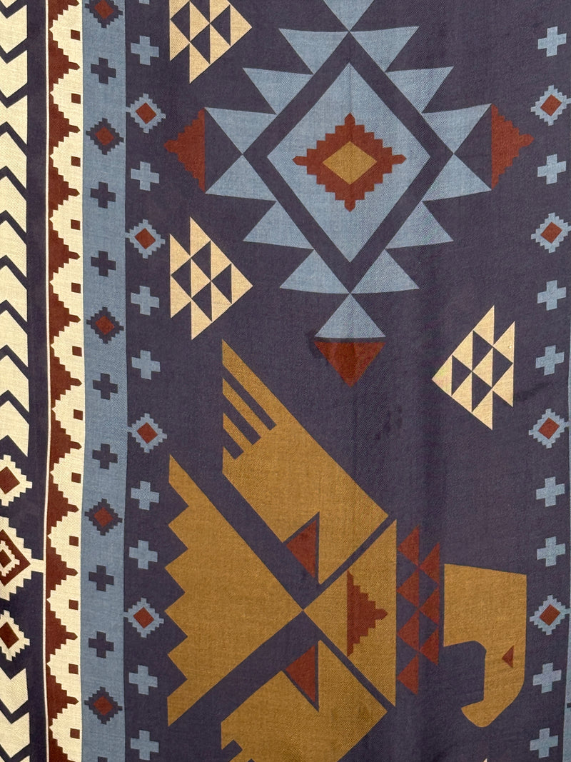 CALABRESE 1924 CASHMERE BLEND SCARF - BLUE EAGLE