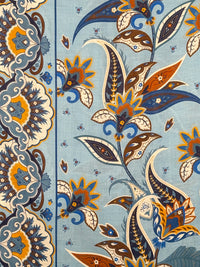 CALABRESE 1924 CASHMERE BLEND SCARF - LIGHT BLUE FLORAL