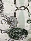 CALABRESE 1924 CASHMERE BLEND SCARF - GREEN LIONS