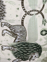CALABRESE 1924 CASHMERE BLEND SCARF - GREEN LIONS