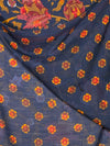 CALABRESE 1924 DOUBLE FACE WOOL SCARF - NAVY MEADOW