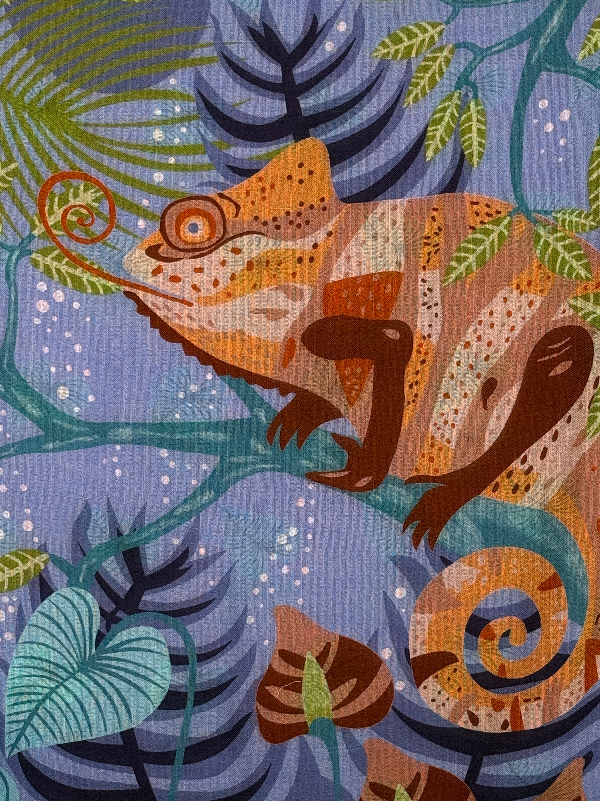 CALABRESE 1924 DOUBLE FACE WOOL SCARF - BLUE CHAMELEON