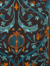 CALABRESE 1924 DOUBLE FACE WOOL SCARF - NAVY POMEGRANATE