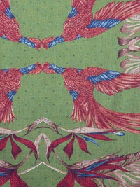CALABRESE 1924 DOUBLE FACE WOOL SCARF - GREEN PHOENIX