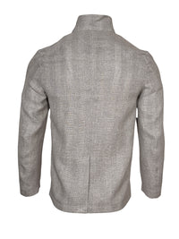 MAURIZIO BALDASSARI DETAIL STAND COLLAR JACKET - GREY