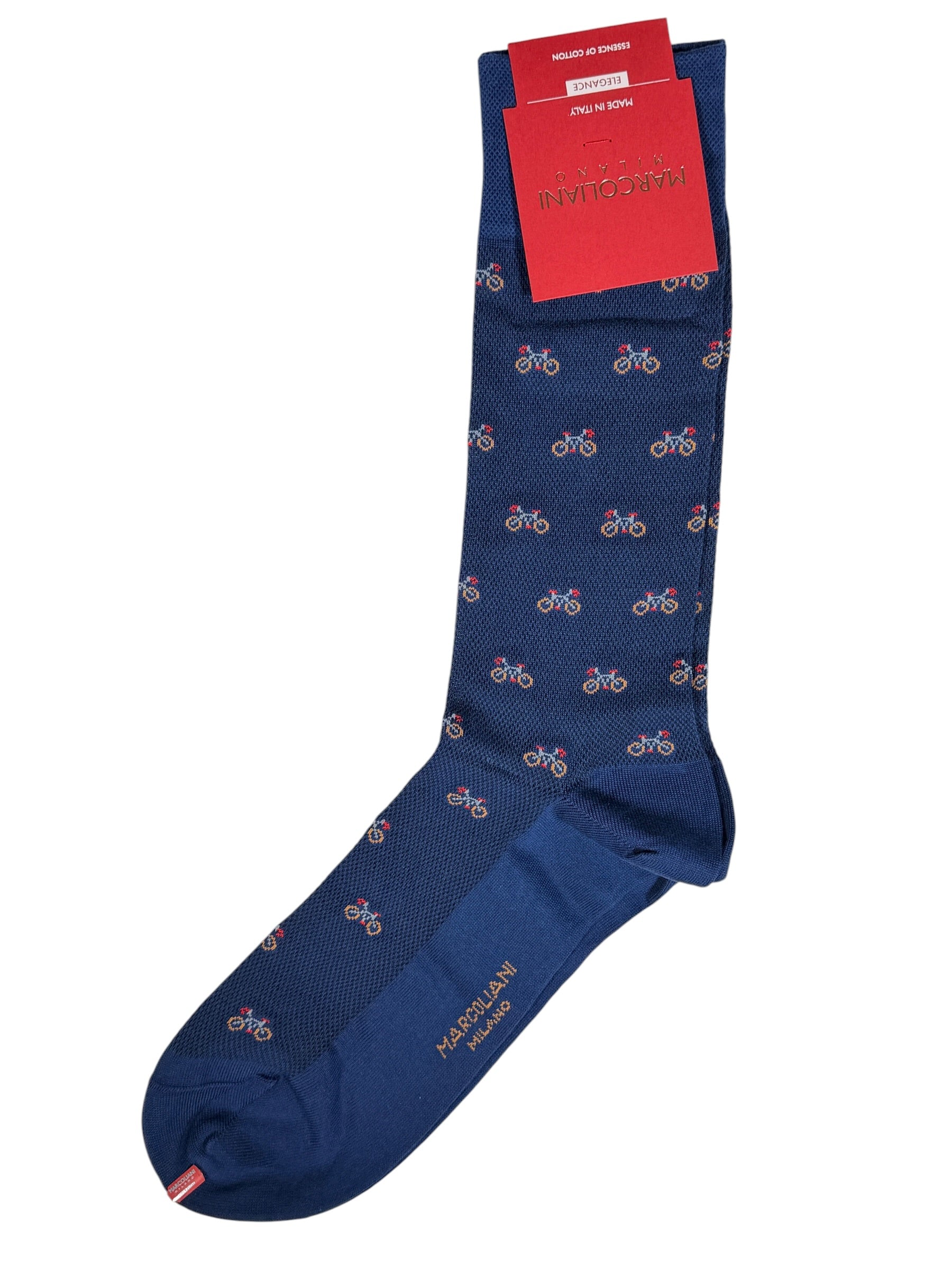 MARCOLIANI TINY BIKE CALF SOCK - NAVY