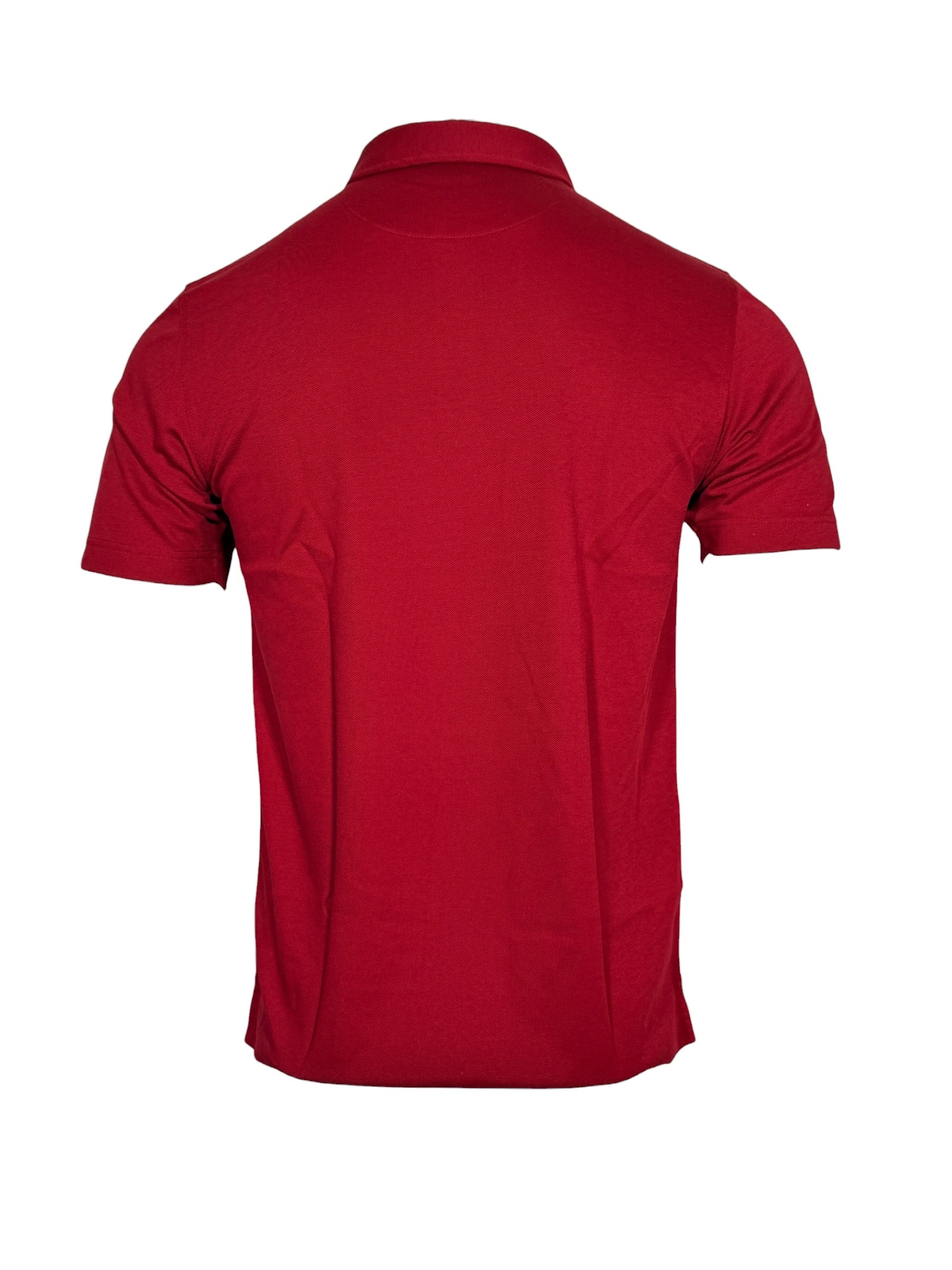 BUTTON DOWN MEN'S TECH PIQUE POLO - SOLID BURGUNDY