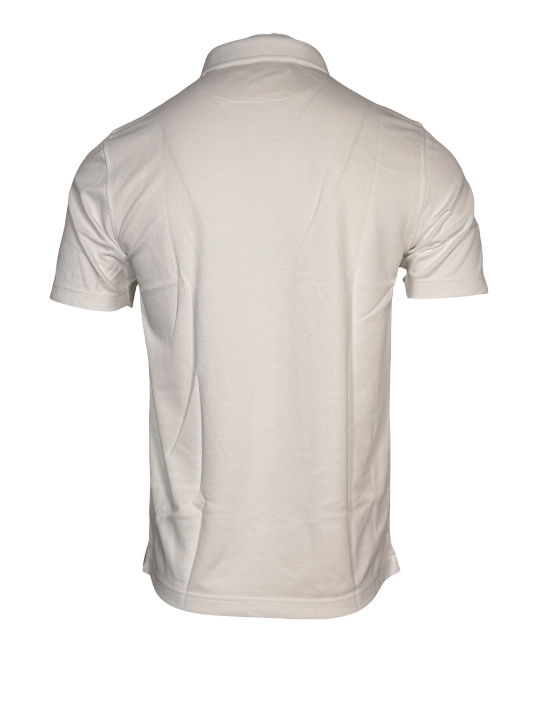 BUTTON DOWN MEN'S TECH PIQUE POLO - SOLID WHITE